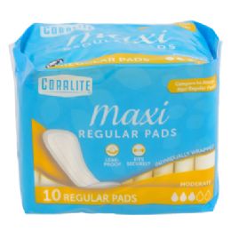 24 Bulk Maxi Pads 10ct Regular Moderate Coralite