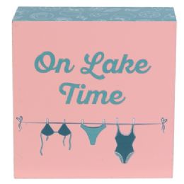 40 Bulk Block Sign 4x4 On Lake Time Mdf Wood