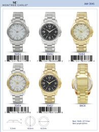 12 Bulk Men's Watch - 35454-B8 assorted colors