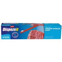24 Bulk Dispozeit Disposiable Freezer Storage Bag 1 Gl 30 Ct Slider Lock Regular