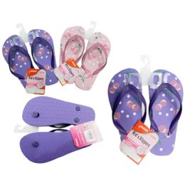 72 Bulk Flip Flop Sandals For Girls In Multiple Colors