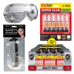 72 Bulk 72 Pc Pdq Super Glue & Safety Goggles