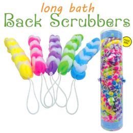 144 Bulk Long Bath Back Scrubber 144 Per Tube Display