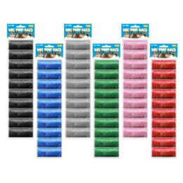 72 Bulk Dog Poop Bags In 6 Assorted Colors - 10 Rolls With 15 Bags Per Roll