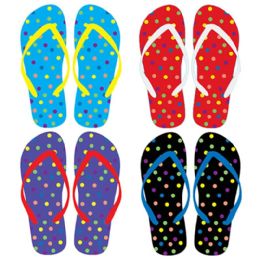 72 Bulk Girls Flip Flops 4 Assorted Styles
