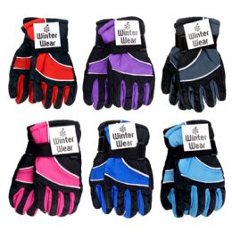 240 Bulk Kid's Ski Gloves. 5 Assorted Colors