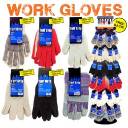 288 Bulk Work Gloves Assortment 288 Pc Display