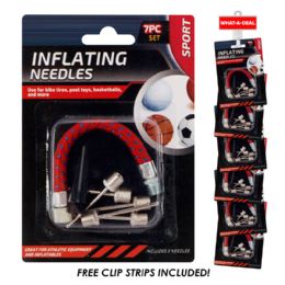 36 Bulk 36 Pcs 7 Pc Inflating Needles Set With 3 Clip Strips