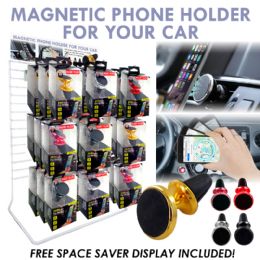 24 Bulk 24pc Magnetic Car Vent Phone Holder Display