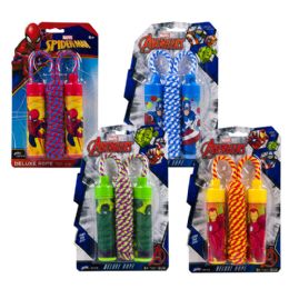 72 Bulk 7 Ft Marvel Jump Rope 4 Assorted