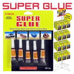 216 Bulk 5 Pack Super Glue 216 Pc Display