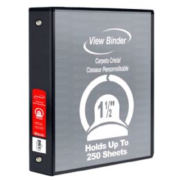 12 Bulk 3 Ring Binder 1.5" View Front With 2 Pockets
