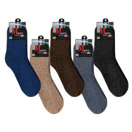 360 Bulk Men's Cozy Socks - 6 Solid Colors