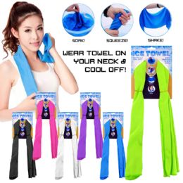 144 Bulk Ice Towel 40"x12" In Assorted Colors