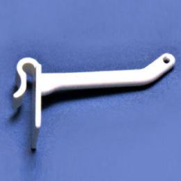 100 Bulk 2" Long Hook White