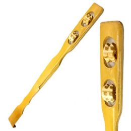 288 Bulk 18" Bamboo Back Scratcher With 2 Roller