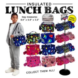 72 Bulk 72pc Insulated Kids Lunch Bag Display