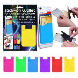 144 Bulk Stick On Wallets For Smart Phones 5.75" X 7.75" Card