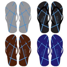 72 Bulk Mens Flip Flops 4 Assorted Styles