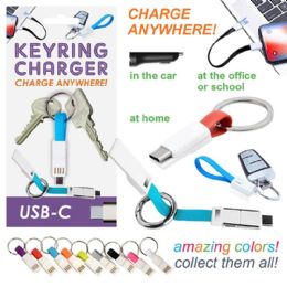 288 Bulk TypE-C Key Ring Charger Assorted Colors