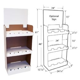 Bulk Floor Display 3 Level 46" X 24" X 13.5 "