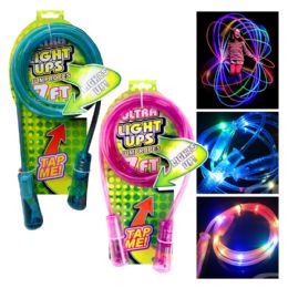 120 Bulk 7 Ft Light Up Jump Rope - Assorted Blue & Pink