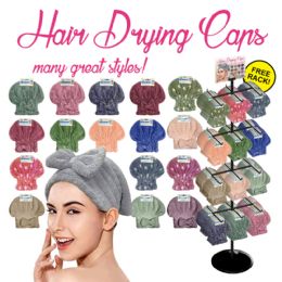 144 Bulk 144pc Hair Dry Towels Display