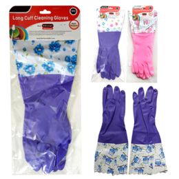 144 Bulk Fancy Long Dishwashing Gloves