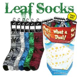 216 Bulk Men's Leaf Dress Socks 216pc Dsp