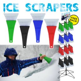 200 Bulk 200pc Ice Scrapers Display In 4 Assorted Colors