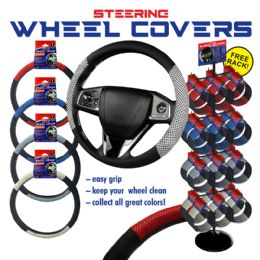 72 Bulk 72pc Steering Wheel Cover Display
