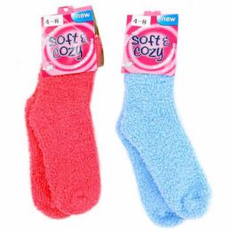 600 Bulk Cozy Kids Solid Socks Kids Size 9-12