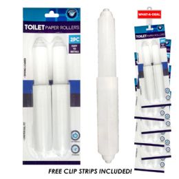 36 Bulk 36pcs 2pc Toilet Paper Roll Holders With 3 Clip Strips