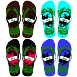 72 Bulk Boys Flip Flops 4 Assorted Styles