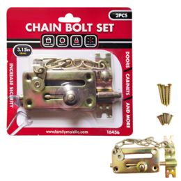 72 Bulk 2 Pc Chain Door Bolt Set