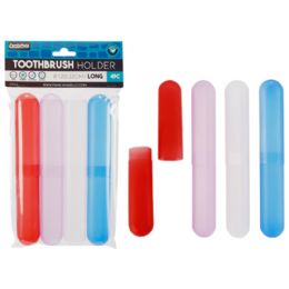 96 Bulk 4pc Toothbrush Holders 8" Each