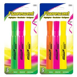 144 Bulk Desk Style Flourescent Highlighters 4 Pack