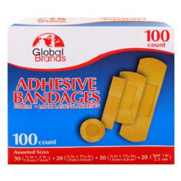 36 Bulk 100 Pack Bandages - 4 Assorted Sizes
