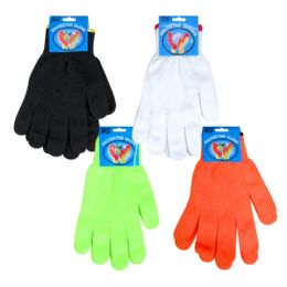 240 Bulk Nylon Work Gloves - 4 Asst Neon Colors