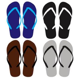 72 Bulk Mens Flip Flops 4 Assorted Styles