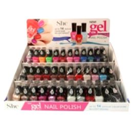 108 Bulk 108pc Gel Effect Nail Polish Counter Display