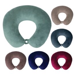 72 Bulk Neck Pillows 6 Assorted Colors