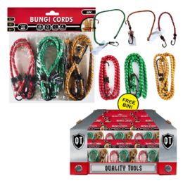 72 Bulk 72pc Pdq Bungee Cords 6pc