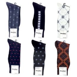 288 Bulk Size 10-13 Mens Patterned Dress Socks