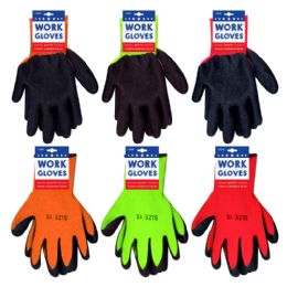 300 Bulk Work Gloves - 3 Assorted Colors