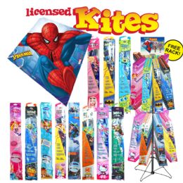 144 Bulk Jumbo Licensed Kite 144 Pc Display