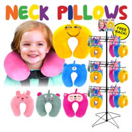 72 Bulk 72pc Animal Neck Pillow Display