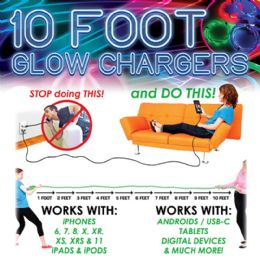 180 Bulk 10ft TypE-C Glow Phone Cord
