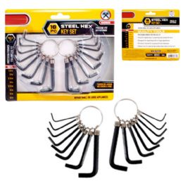 72 Bulk 16pc Hex Key Set