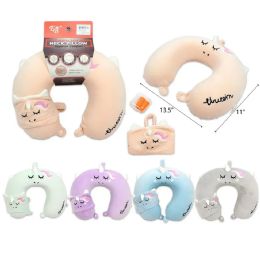 24 Bulk Unicorn Assorted U Neck Pillow